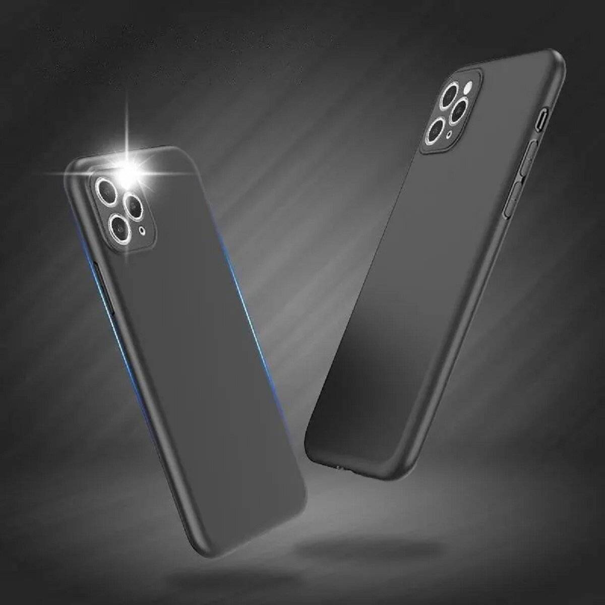 Smartphone Soft Case Handyhülle schlankes TPU Schutzcover kompatibel mit iPhone 17 Pro Schwarz
