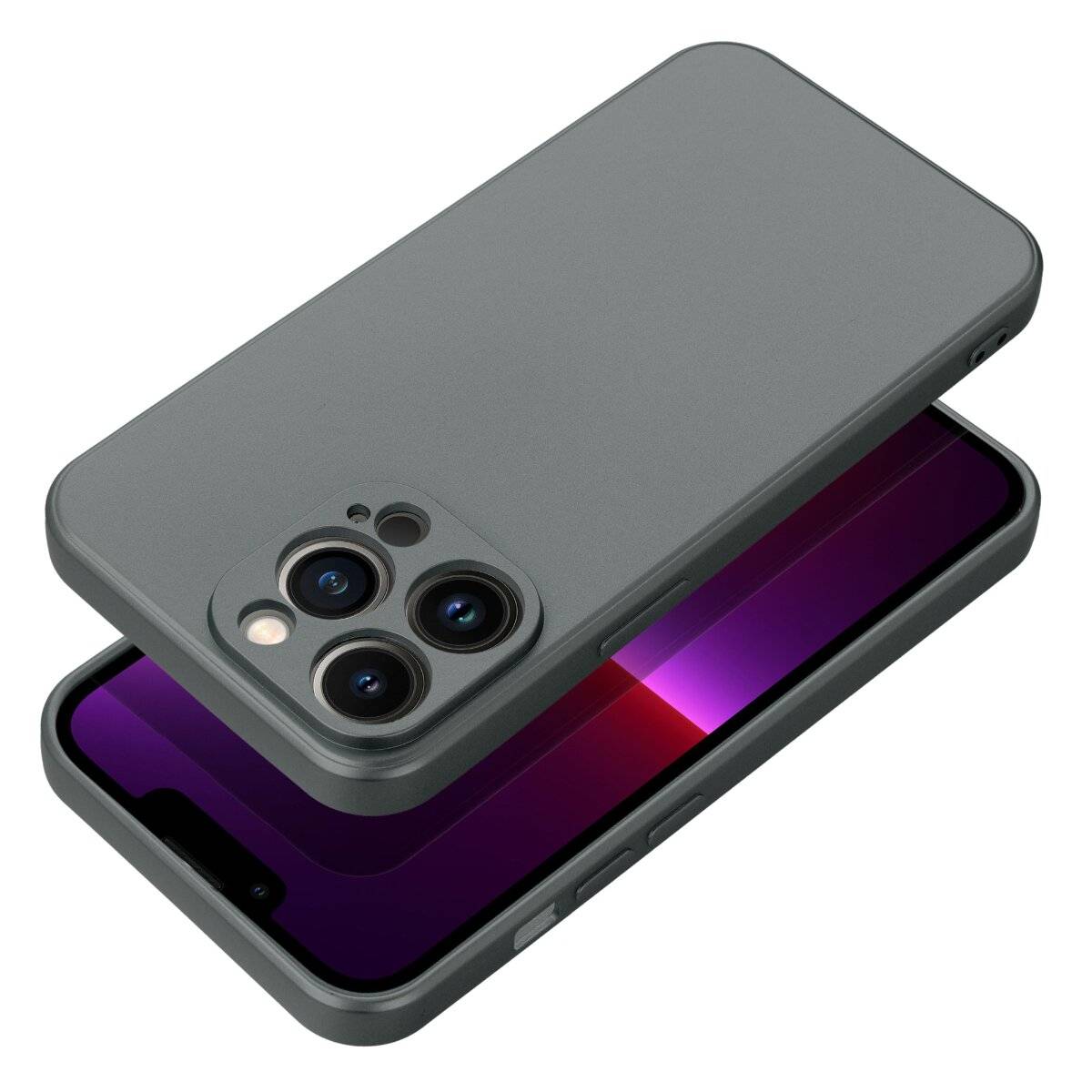 Smartphone Schutzhülle Handyhülle TPU Case mit Mikrofaser-Innenfutter kompatibel mit iPhone 17 Air Grau