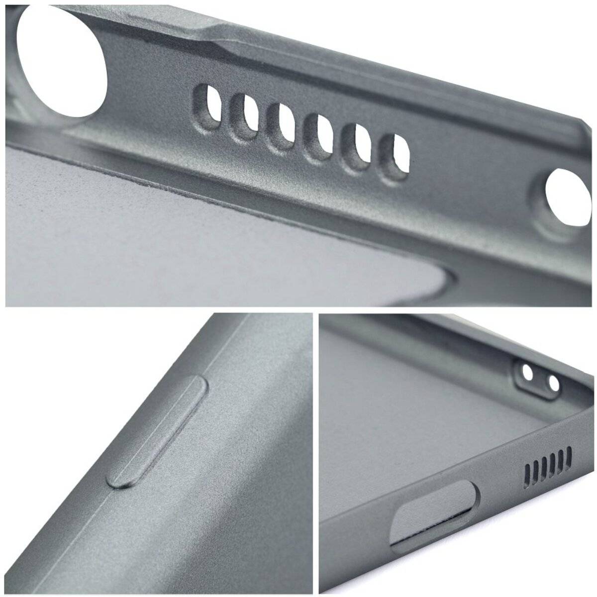 Smartphone Schutzhülle Handyhülle TPU Case mit Mikrofaser-Innenfutter kompatibel mit iPhone 17 Air Grau