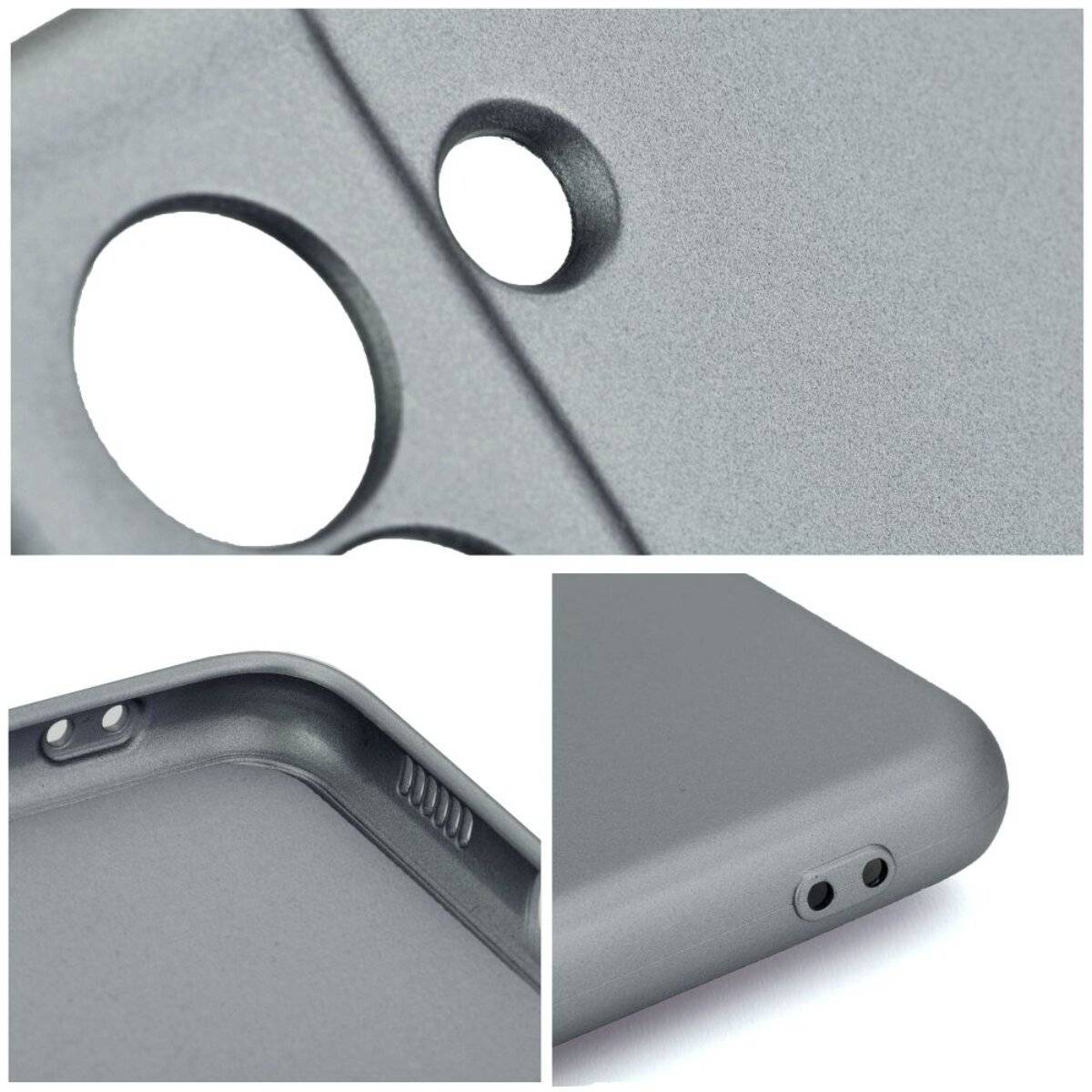 Smartphone Schutzhülle Handyhülle TPU Case mit Mikrofaser-Innenfutter kompatibel mit iPhone 17 Air Grau