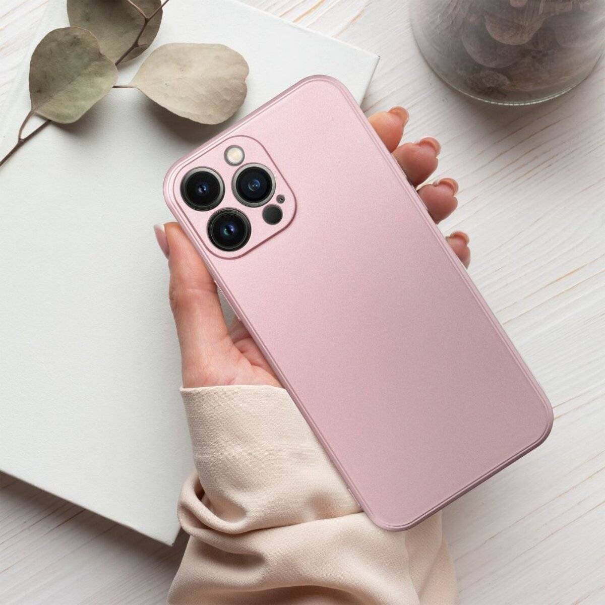 Smartphone Schutzhülle Handyhülle TPU Case mit Mikrofaser-Innenfutter kompatibel mit iPhone 17 Rosa