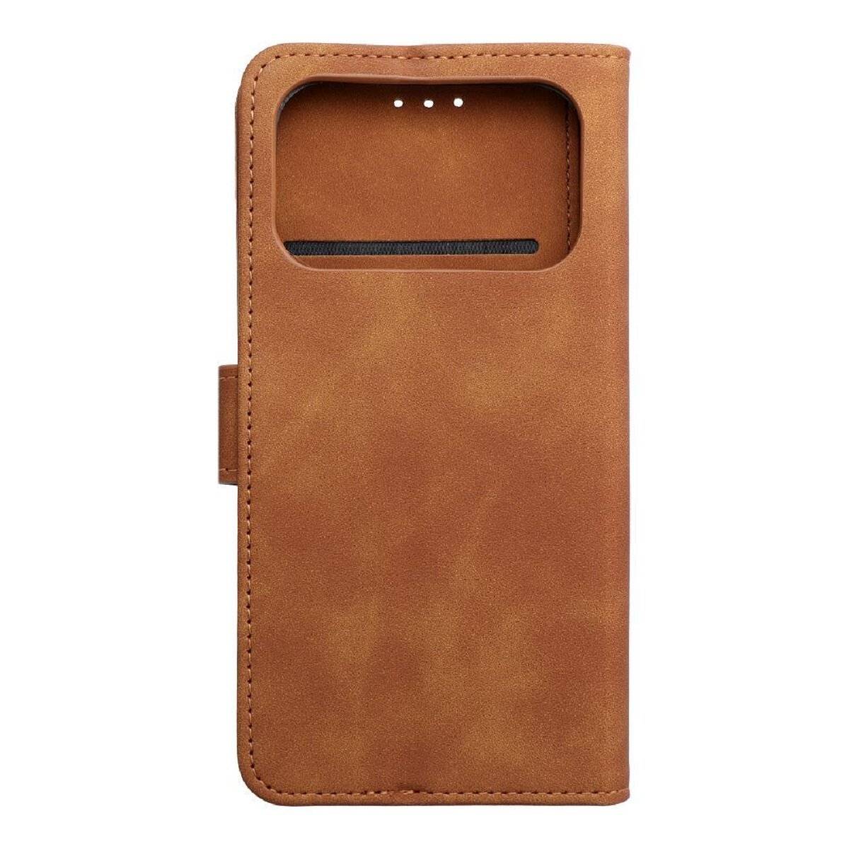 Handyhülle Smartphone Holster Schutzhülle mit Magnetverschluss und Kartenfächern kompatibel mit iPhone 17 Braun