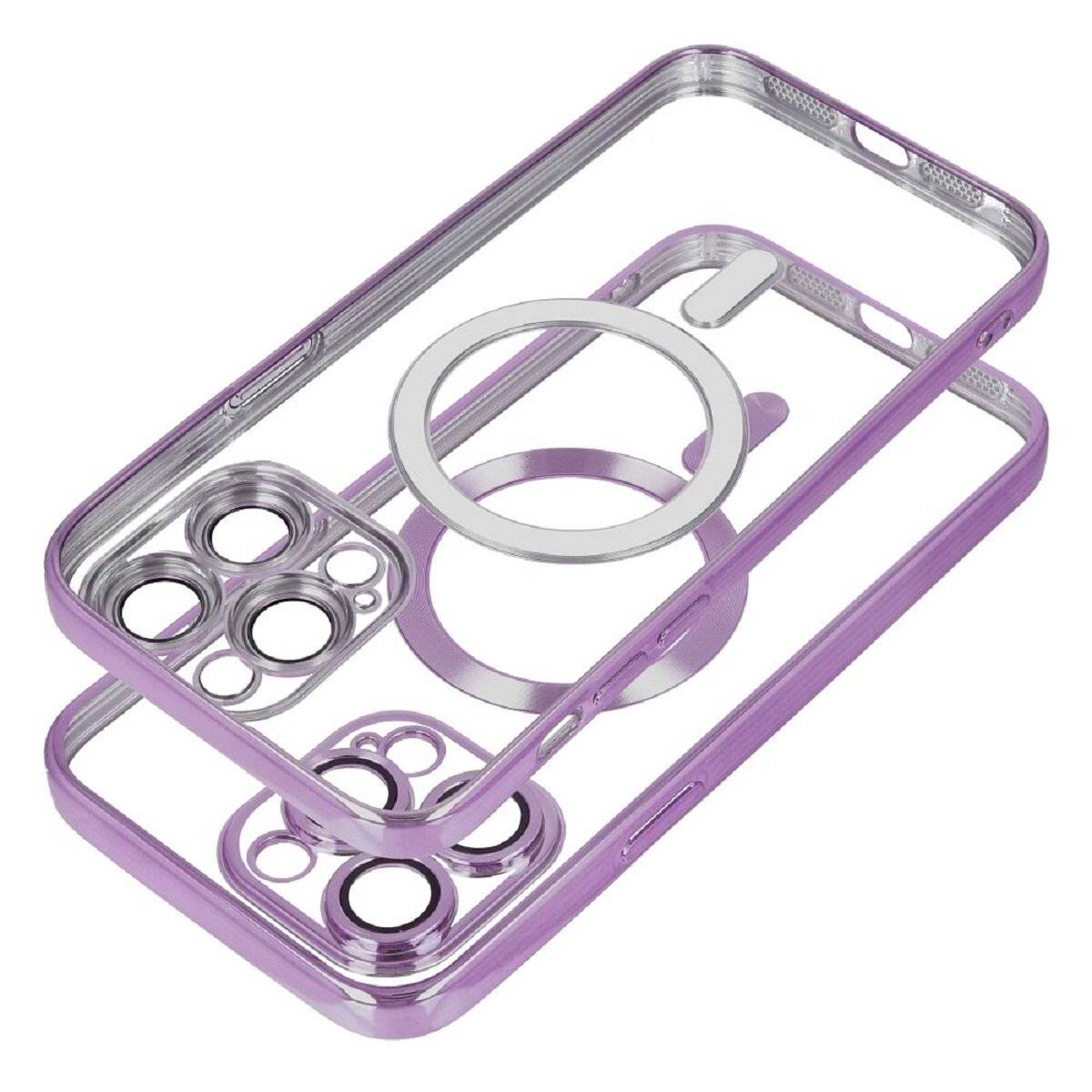 Handyhülle Bumper Schutzhülle mit integriertem Magnetring und Kameraschutz kompatibel mit iPhone 17 Lila