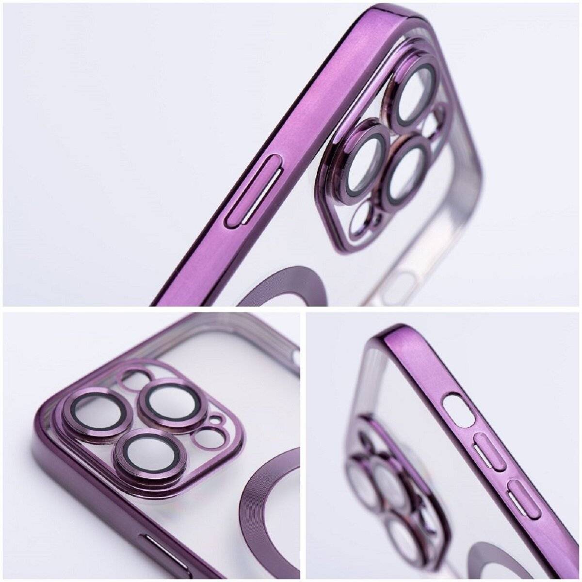 Handyhülle Bumper Schutzhülle mit integriertem Magnetring und Kameraschutz kompatibel mit iPhone 17 Lila