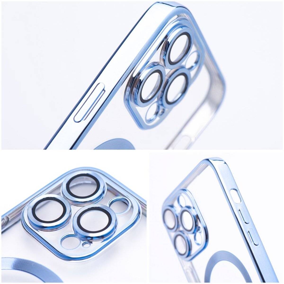 Handyhülle Bumper Schutzhülle mit integriertem Magnetring und Kameraschutz kompatibel mit iPhone 17 Blau