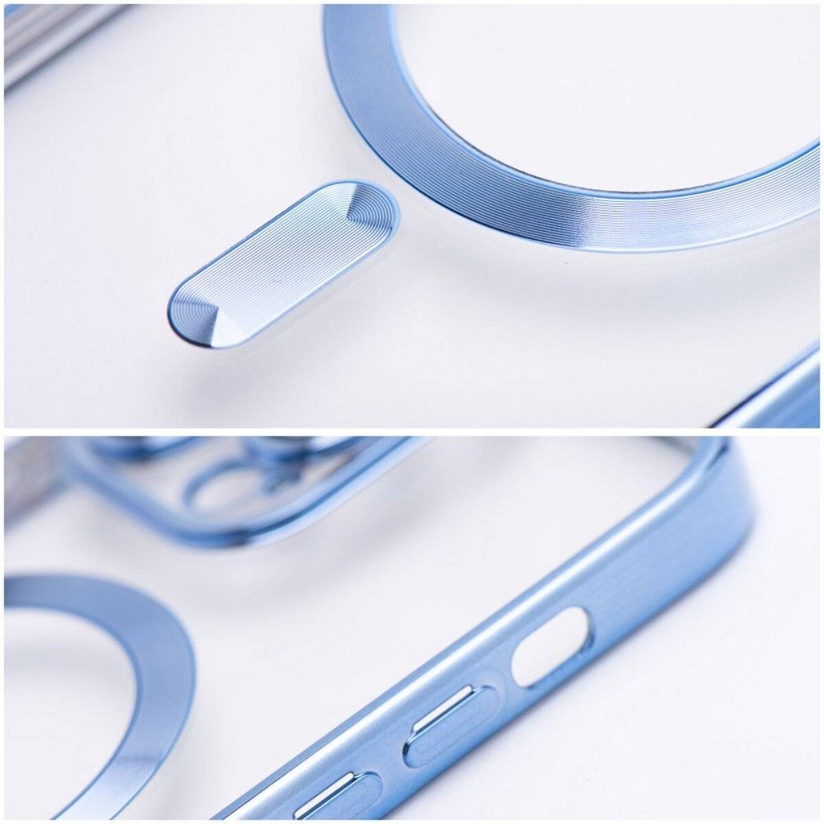 Handyhülle Bumper Schutzhülle mit integriertem Magnetring und Kameraschutz kompatibel mit iPhone 17 Blau