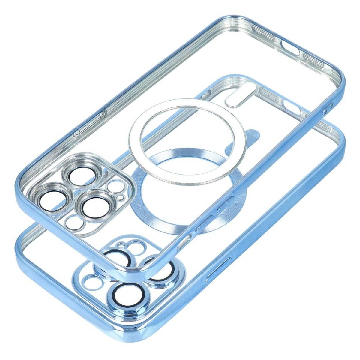 Handyhülle Bumper Schutzhülle mit integriertem Magnetring und Kameraschutz kompatibel mit iPhone 17 Blau