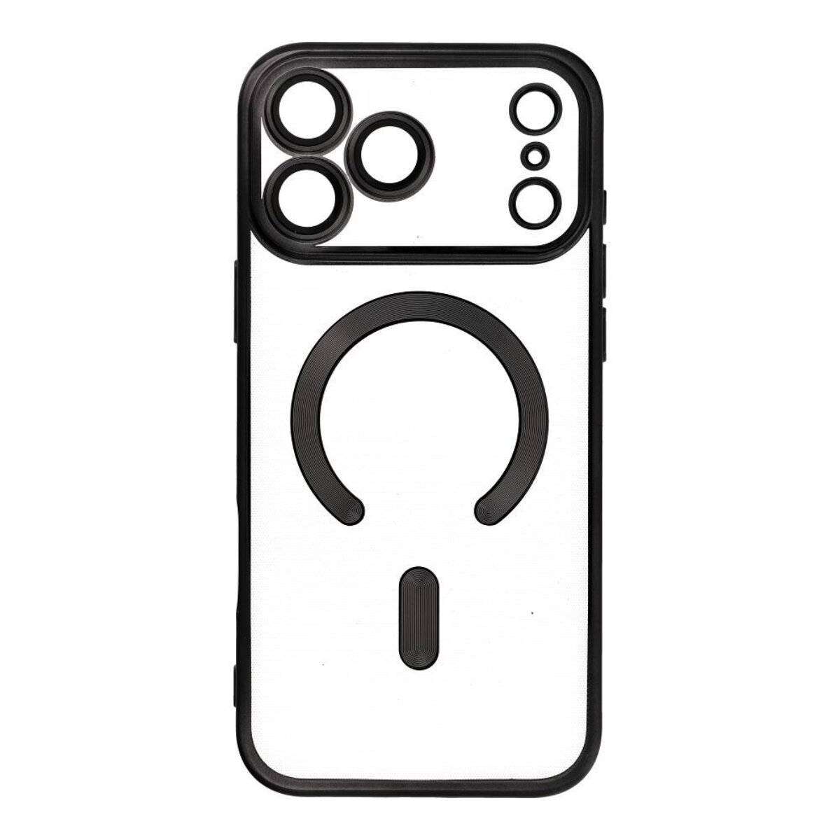 Handyhülle Bumper Schutzhülle mit integriertem Magnetring und Kameraschutz kompatibel mit iPhone 17 Schwarz