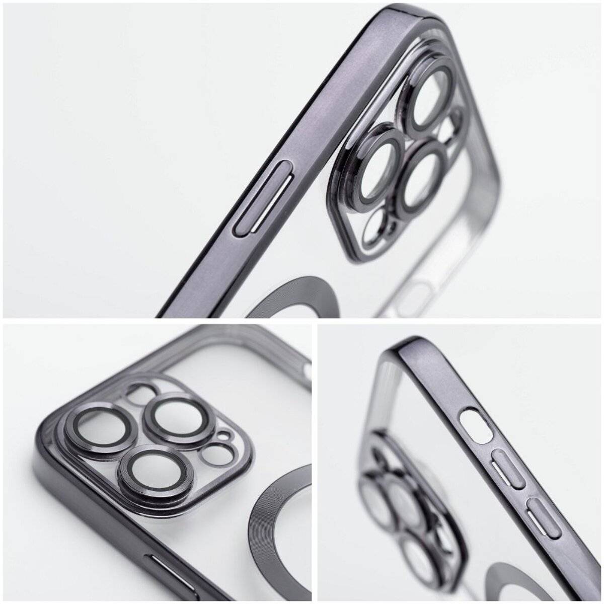 Handyhülle Bumper Schutzhülle mit integriertem Magnetring und Kameraschutz kompatibel mit iPhone 17 Schwarz