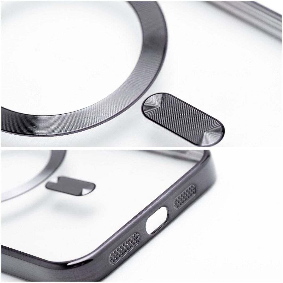 Handyhülle Bumper Schutzhülle mit integriertem Magnetring und Kameraschutz kompatibel mit iPhone 17 Schwarz