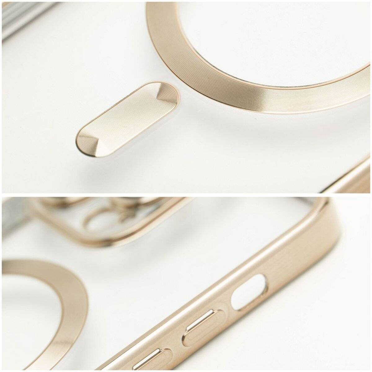 Handyhülle Bumper Schutzhülle mit integriertem Magnetring und Kameraschutz kompatibel mit iPhone 17 Gold