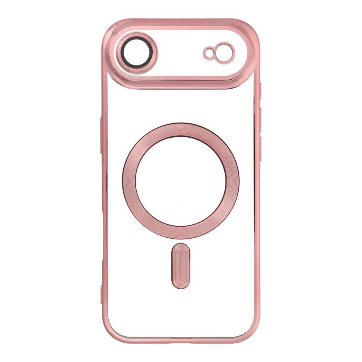 Handyhülle Bumper Schutzhülle mit integriertem Magnetring und Kameraschutz kompatibel mit iPhone 17 Rosa