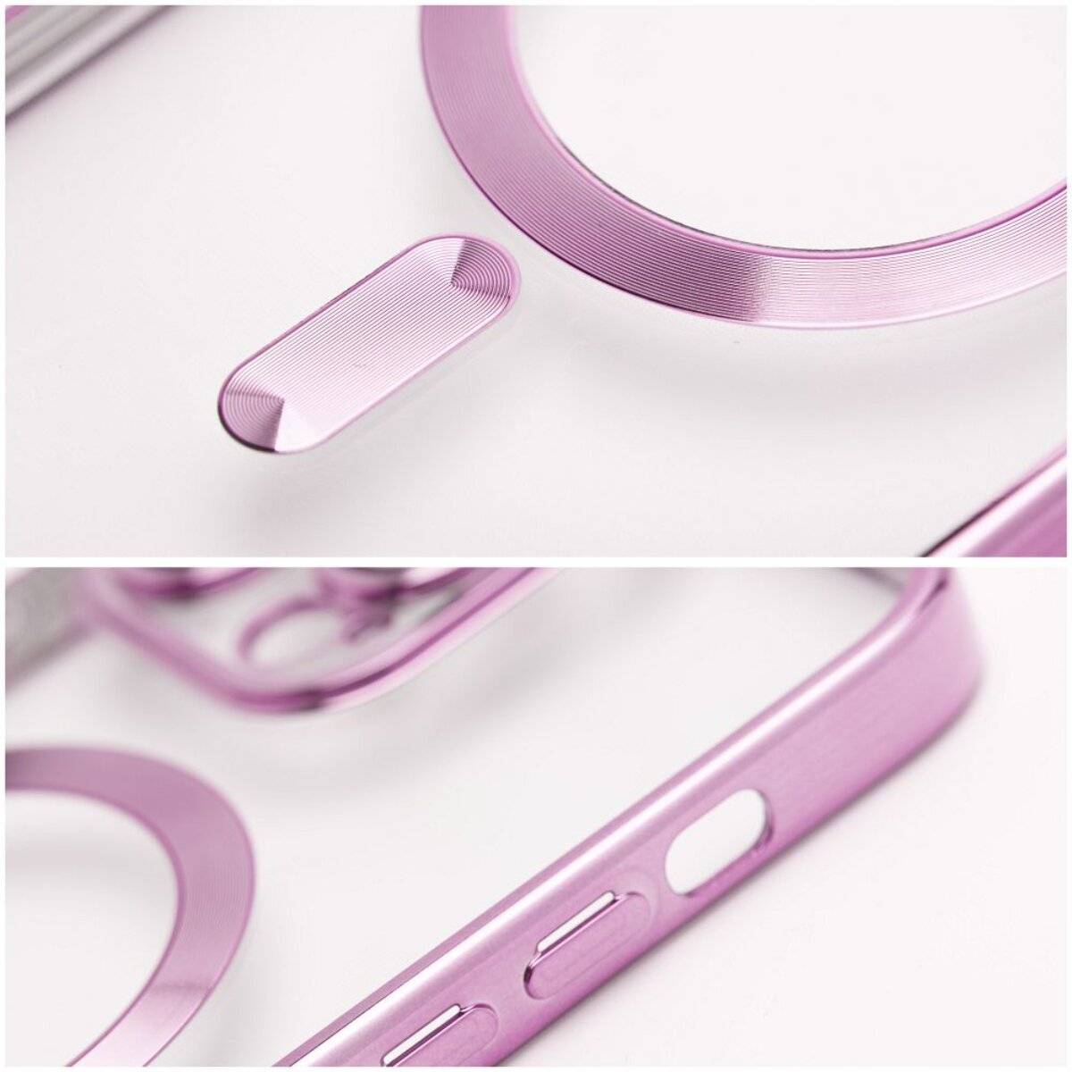 Handyhülle Bumper Schutzhülle mit integriertem Magnetring und Kameraschutz kompatibel mit iPhone 17 Rosa
