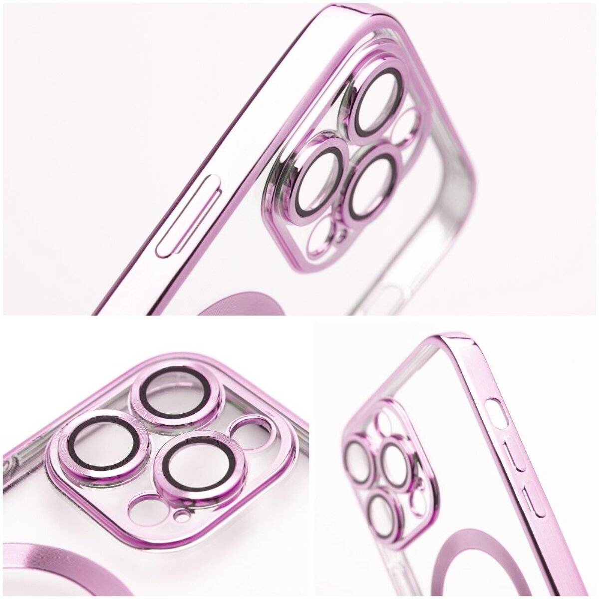 Handyhülle Bumper Schutzhülle mit integriertem Magnetring und Kameraschutz kompatibel mit iPhone 17 Rosa