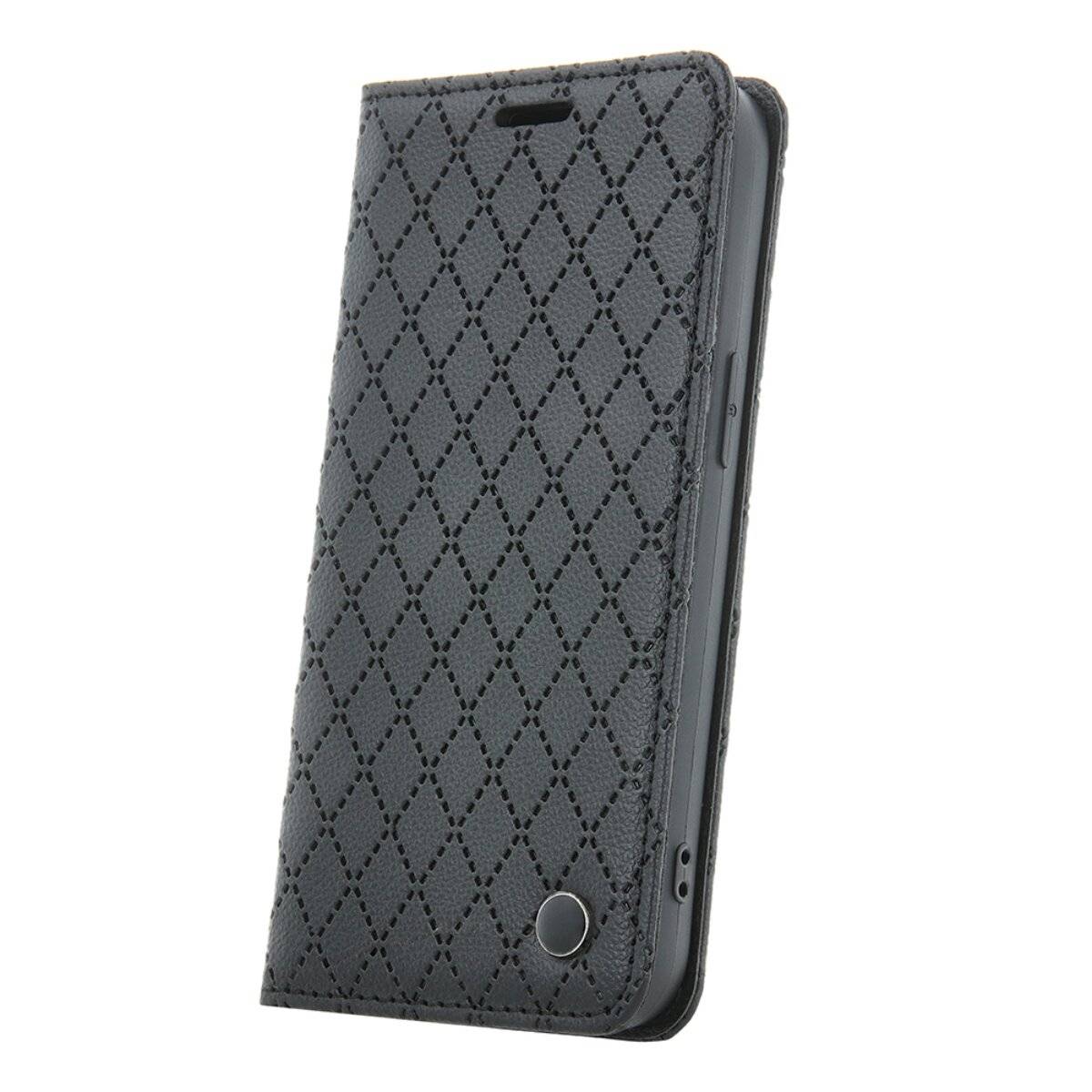 Handyhülle Smartphone Schutzhülle mit Kartenfächern und Lederoptik kompatibel mit iPhone 17 Air Schwarz