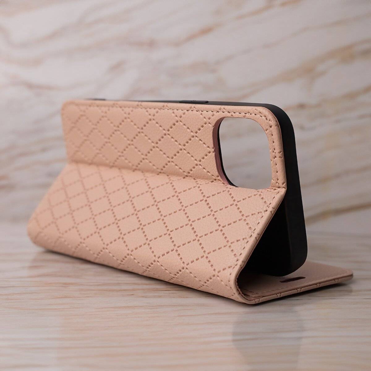 Handyhülle Smartphone Schutzhülle mit Kartenfächern und Lederoptik kompatibel mit iPhone 17 Air Beige