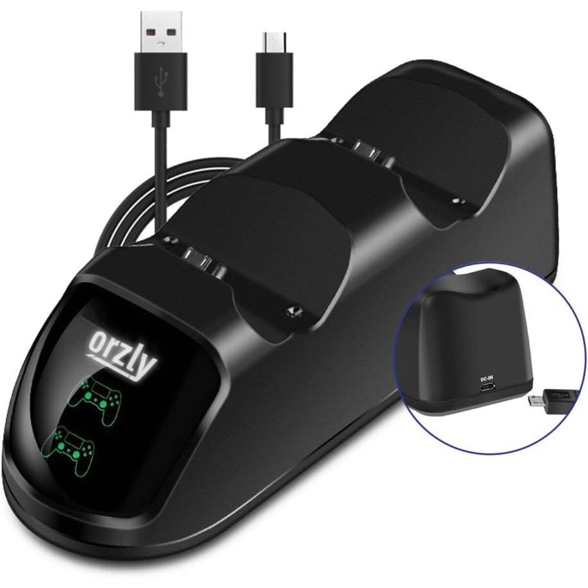 Orzly PS4 Controller Ladestation Dock für 2 Controller gleichzeitig