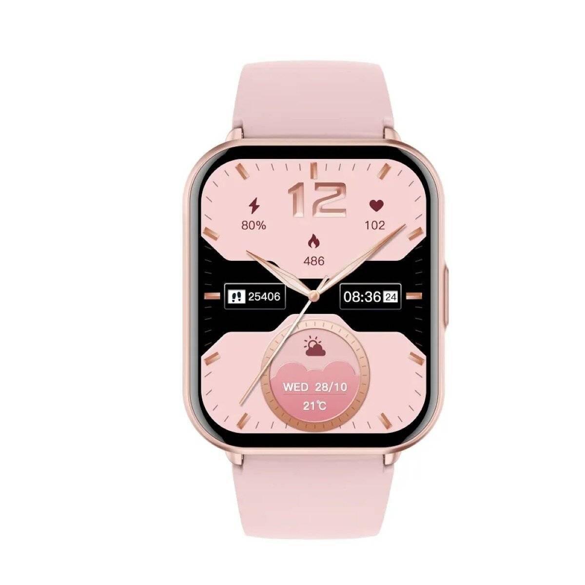 Titmo E-100 Smartwatch 1,83 Zoll TFT-Display, IP68-Wasserdicht Rosa