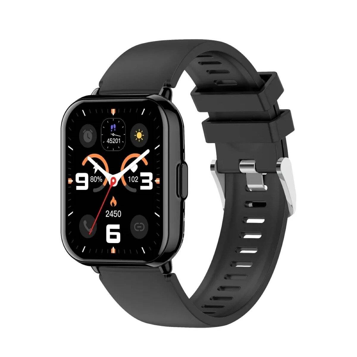 Titmo E-100 Smartwatch 1,83 Zoll TFT-Display, IP68-Wasserdicht Schwarz