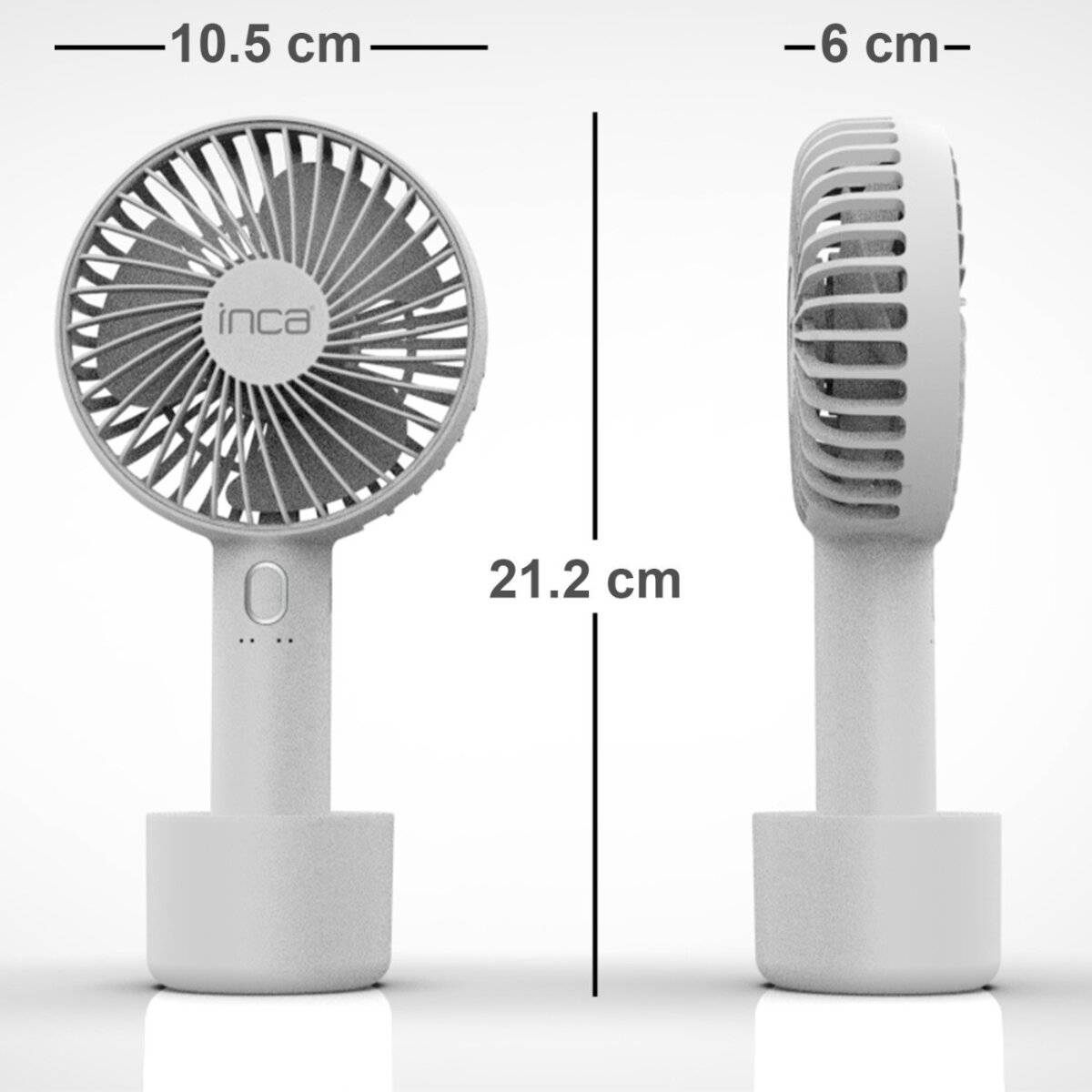 Inca IMF-12B – 4 Zoll tragbarer Handventilator mit 4 Lüfterstufen
