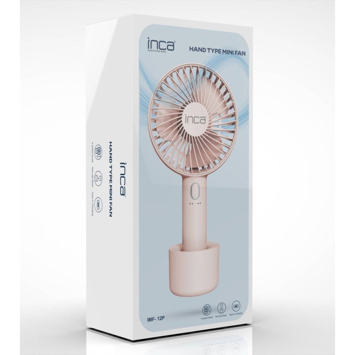 Inca IMF-12P – 4 Zoll tragbarer Handventilator mit 4 Lüfterstufen