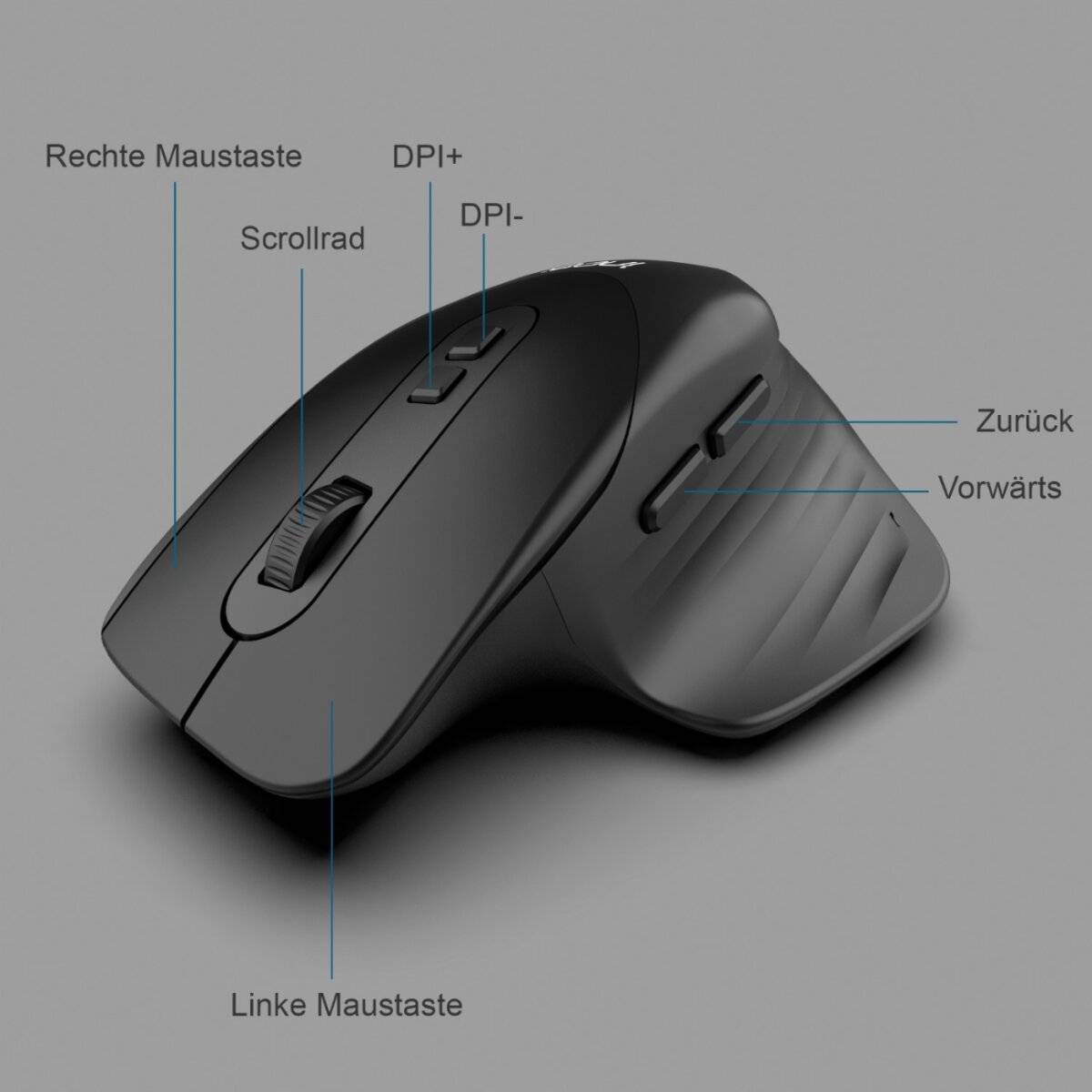 Inca IWM-553S Kabellose Dual-Bluetooth & 2,4 GHz Silent Maus