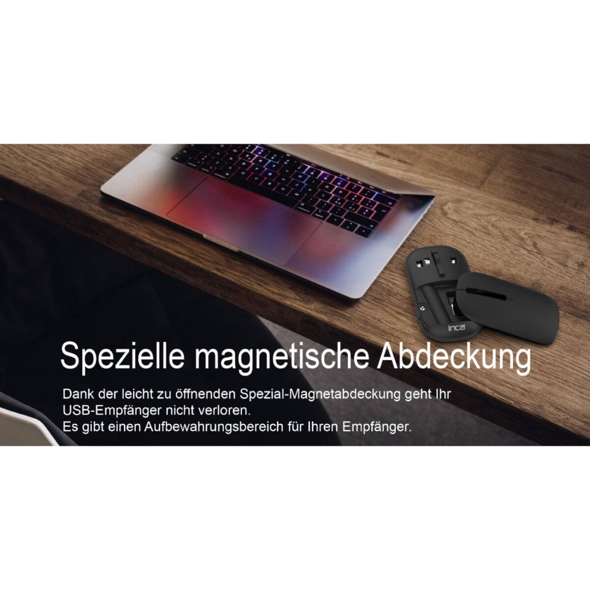 Inca IWM-242S Dual-Bluetooth 5.4 & 2.4G Kabellose Silent Maus