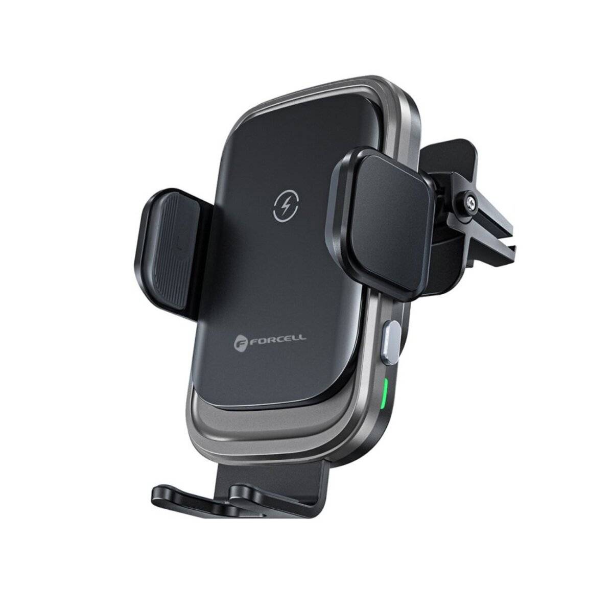 FORCELL F-GRIP Grand (F-24) magnetische Kfz-Halterung mit Qi-Ladefunktion 15 W – Silber