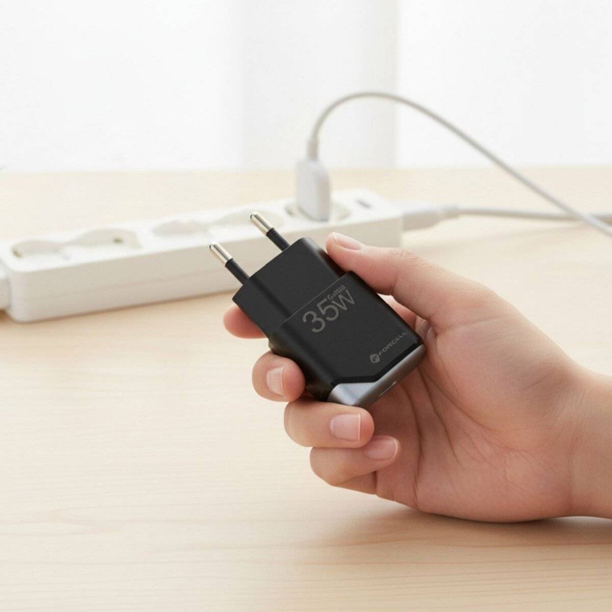 FORCELL F-ENERGY GaN III B135101-E Ultra Slim Reise-Ladegerät 35W Schwarz