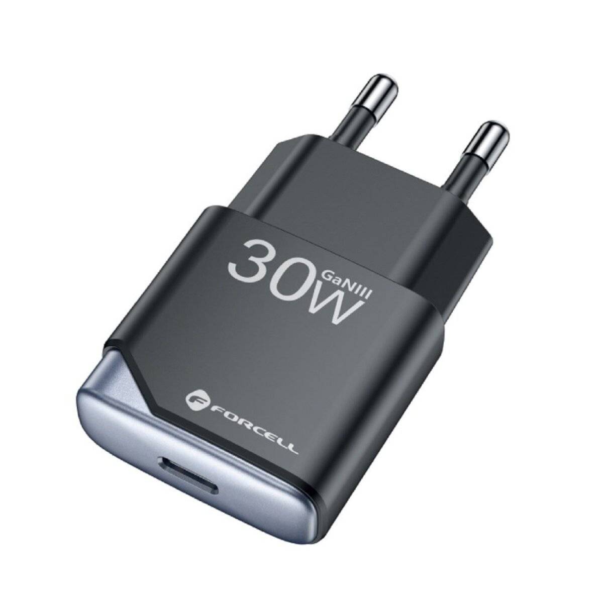 FORCELL F-ENERGY GaN III B130101-E Ultra Slim Reise-Ladegerät 30W Schwarz