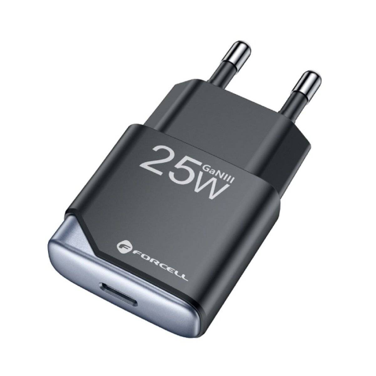 FORCELL F-ENERGY GaN III B125101-E Ultra Slim Reise-Ladegerät 25W Schwarz