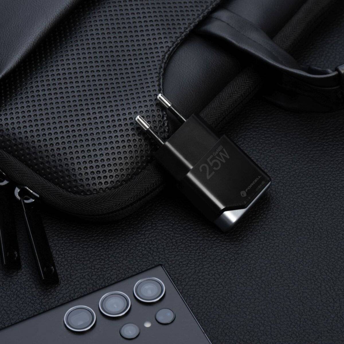 FORCELL F-ENERGY GaN III B125101-E Ultra Slim Reise-Ladegerät 25W Schwarz