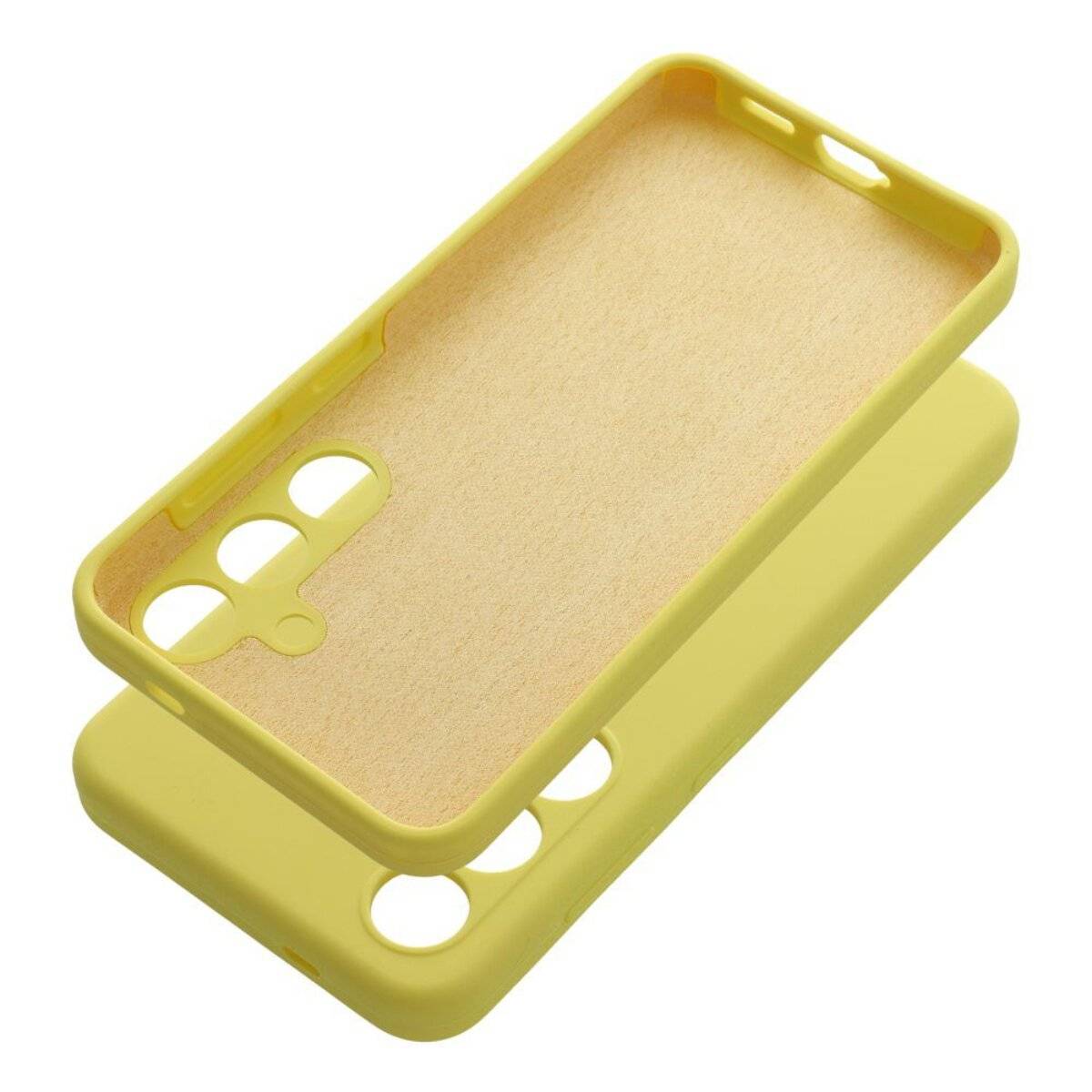 Handyhülle Silikon 2 mm – stoßdämpfendes Softcase Bumper kompatibel mit Motorola Moto G86 5G Gelb