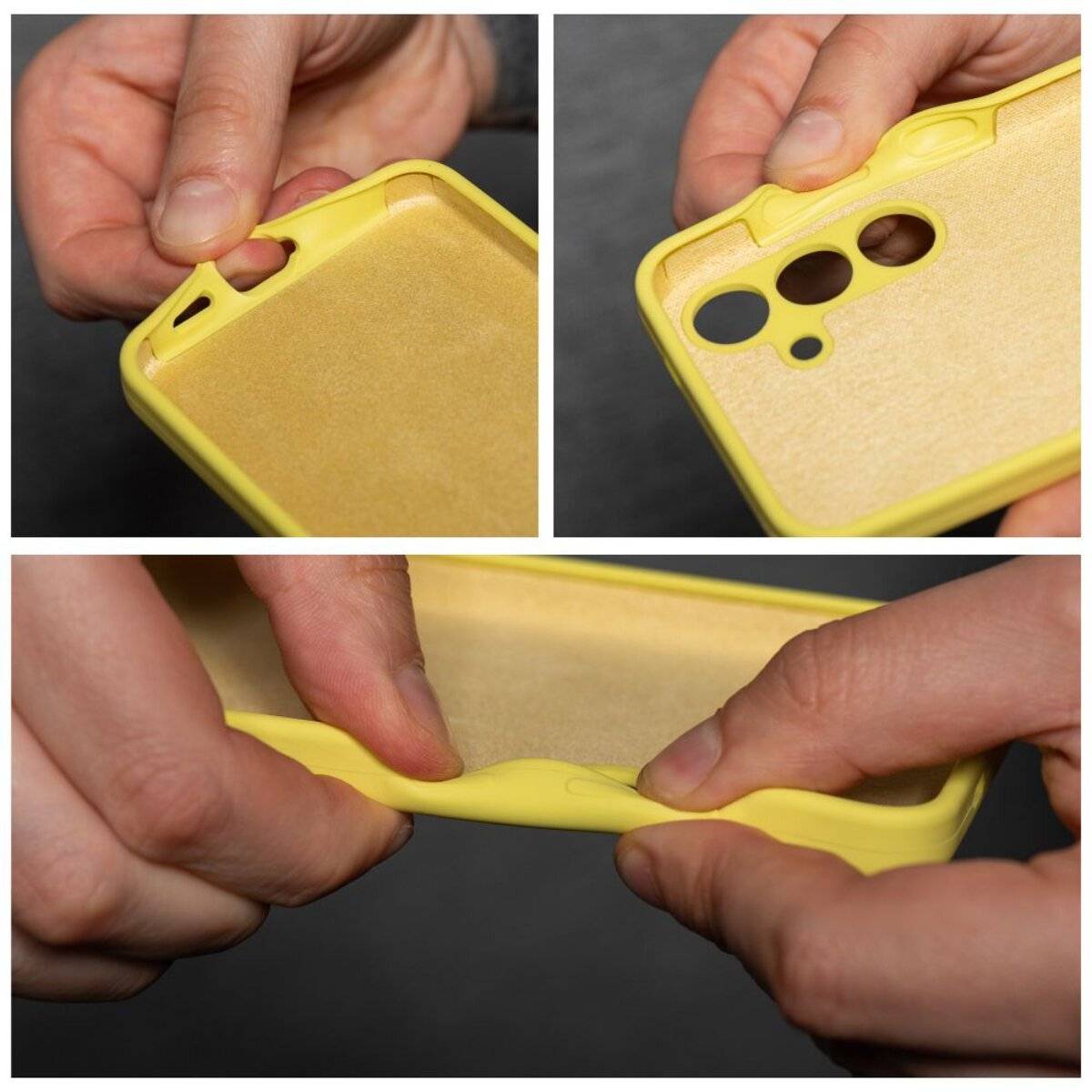Handyhülle Silikon 2 mm – stoßdämpfendes Softcase Bumper kompatibel mit Motorola Moto G86 5G Gelb