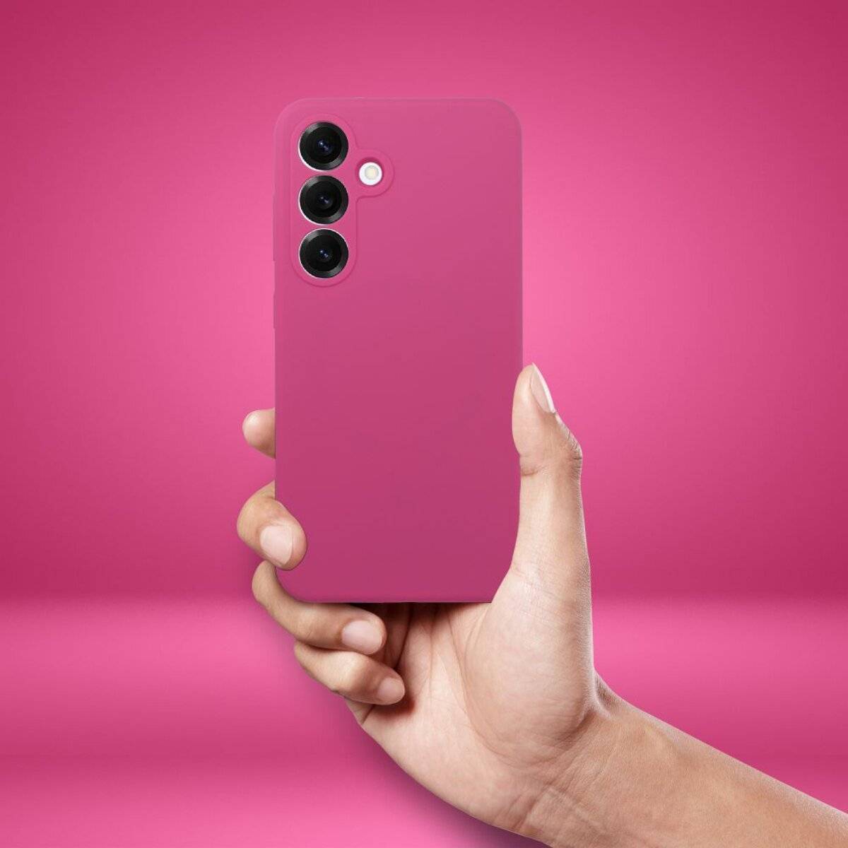 Handyhülle Silikon 2 mm – stoßdämpfendes Softcase Bumper kompatibel mit Motorola Moto G86 5G Rosa