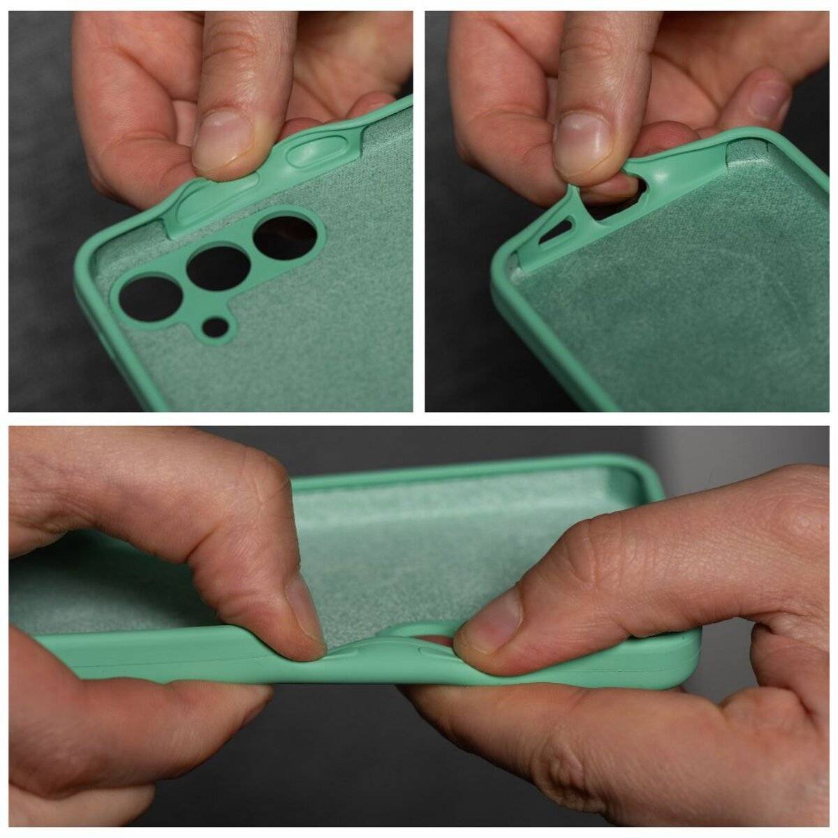 Handyhülle Silikon 2 mm – stoßdämpfendes Softcase Bumper kompatibel mit Motorola Moto G56 5G Minze