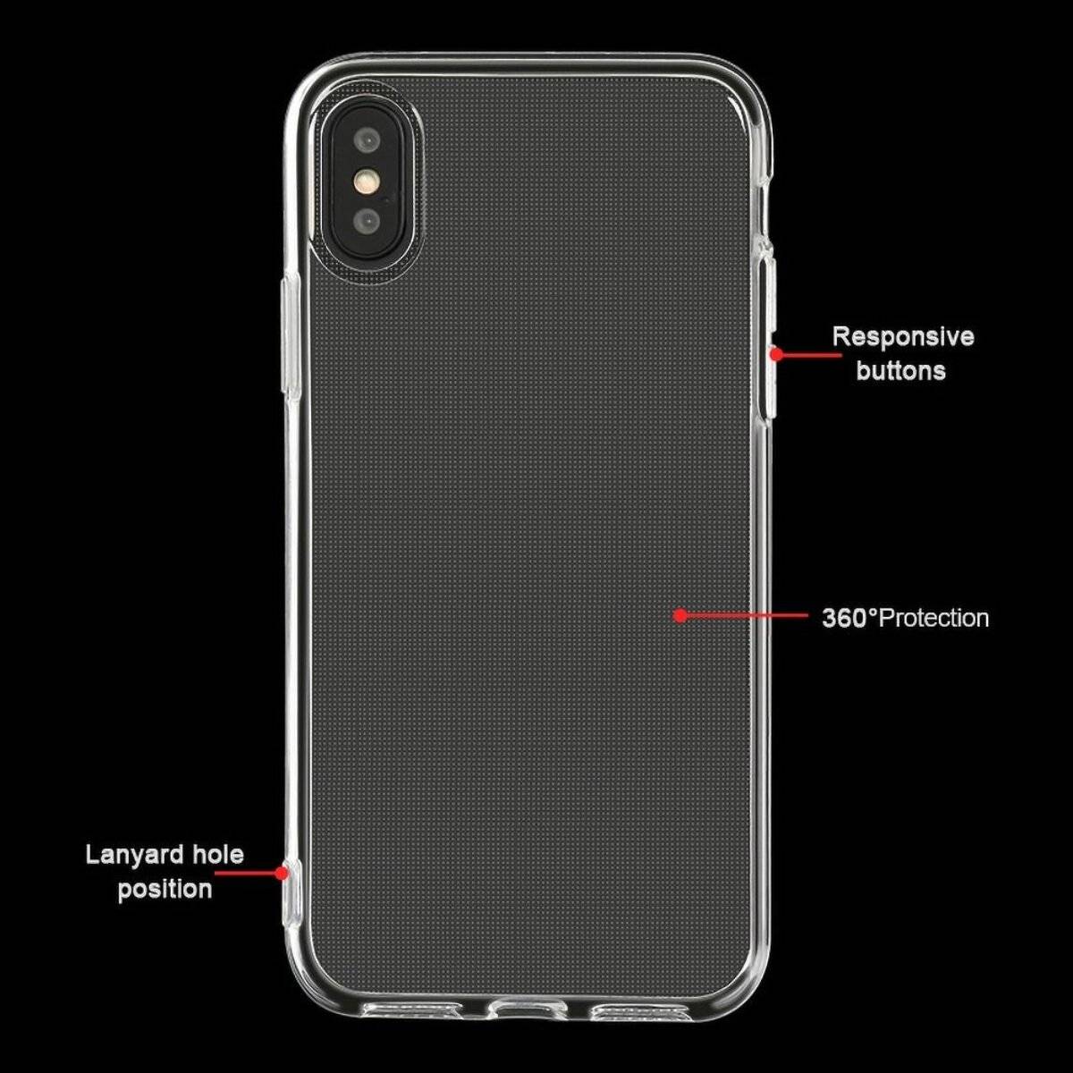 Clear 2 mm Hülle kompatibel mit Huawei P30 lite dünne Hülle transparent