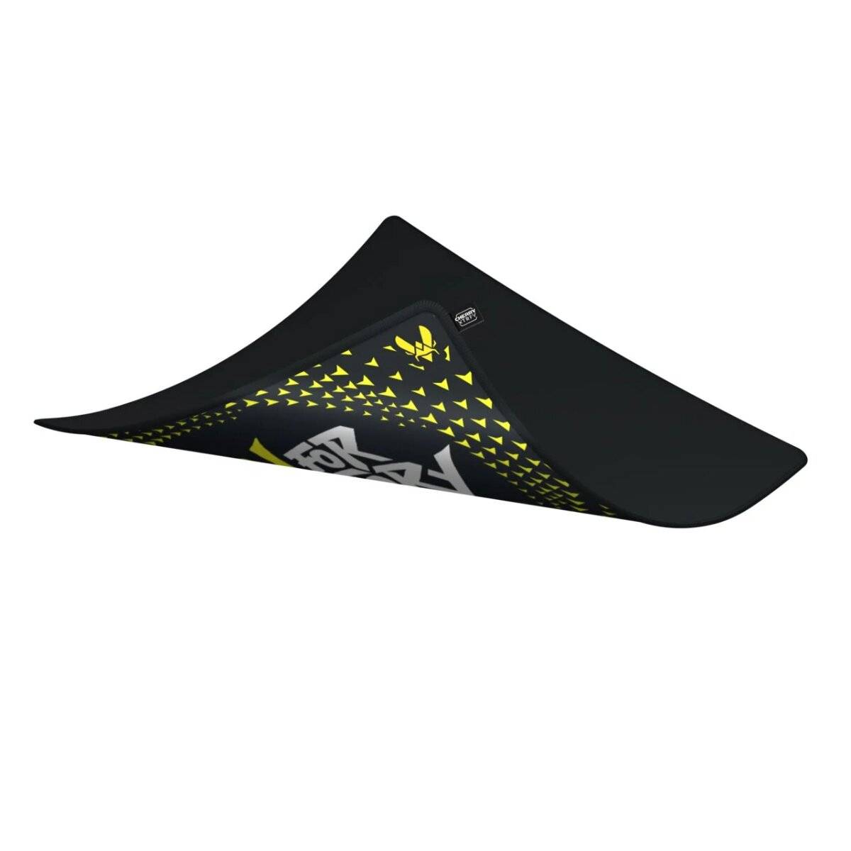 Bataleon-Snowboard mit einzigartigem 3D-Design und gelben geometrischen Mustern auf dunklem Hintergrund.
