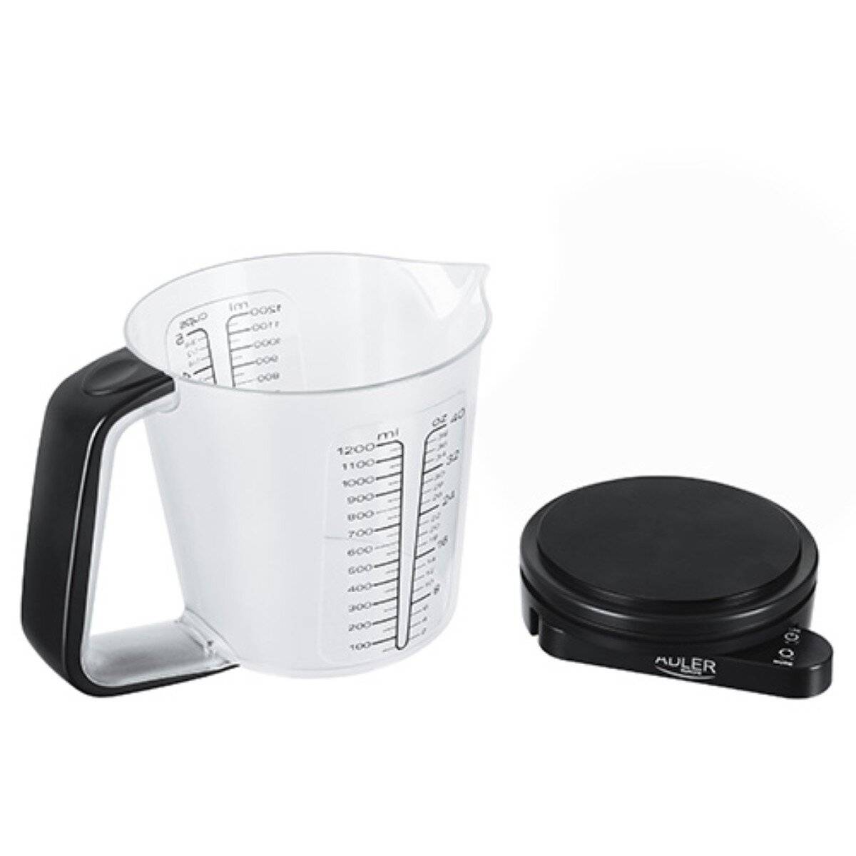 Adler AD 3178 Digitale Küchenwaage - Abnehmbarer Messbecher 1200 ml & TARA-Funktion