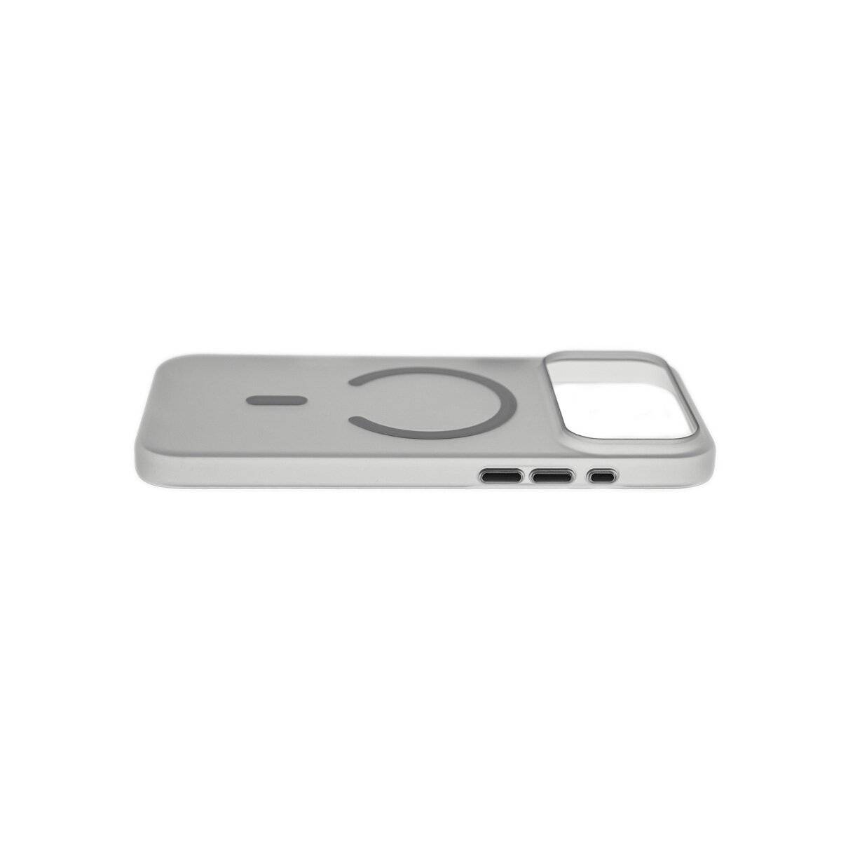 Dünne Handyhülle Bumper mit Magnetring kompatibel mit iPhone 17 Grau