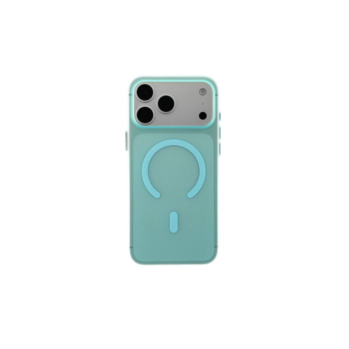 Dünne Handyhülle Bumper mit Magnetring kompatibel mit iPhone 17 Blau