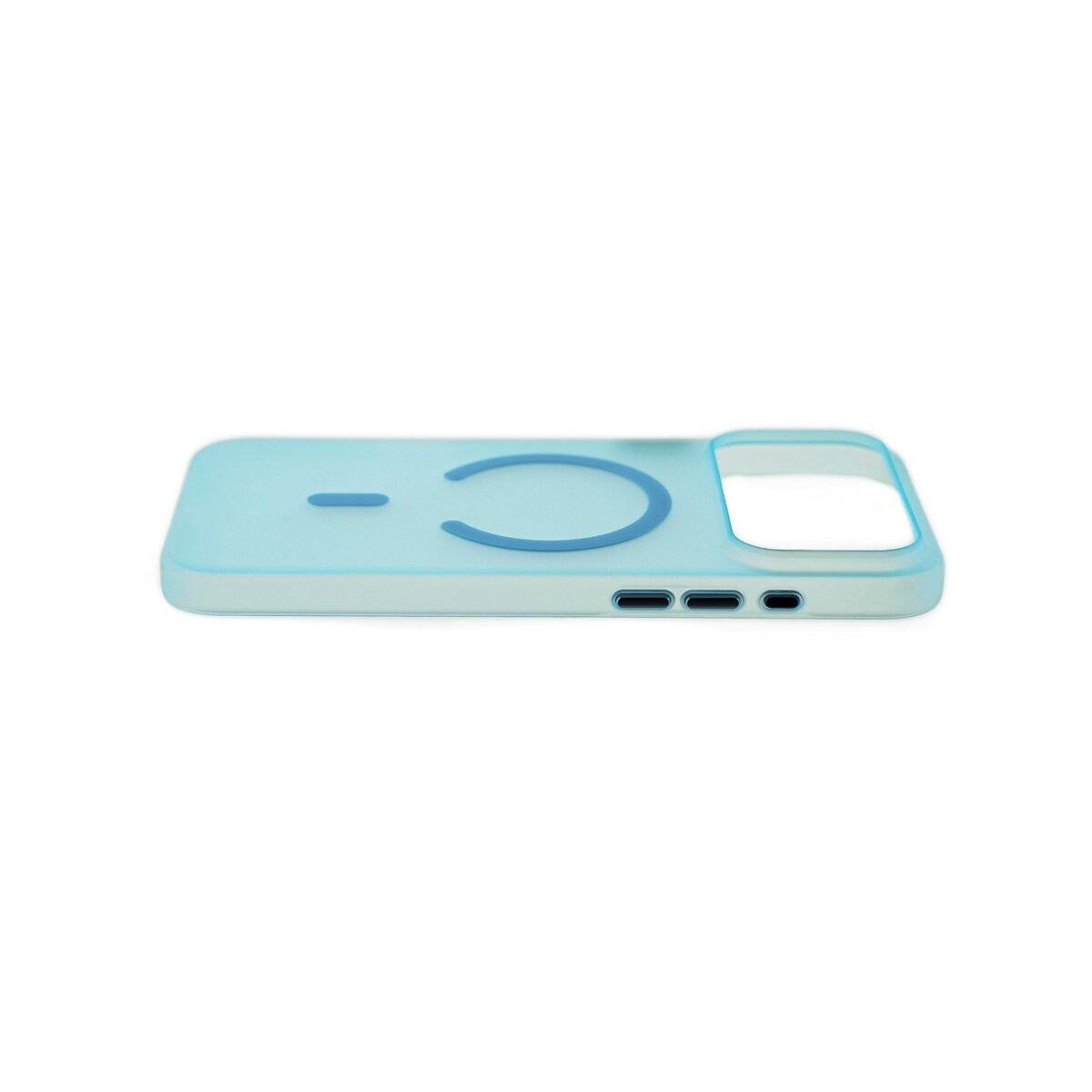 Dünne Handyhülle Bumper mit Magnetring kompatibel mit iPhone 17 Blau