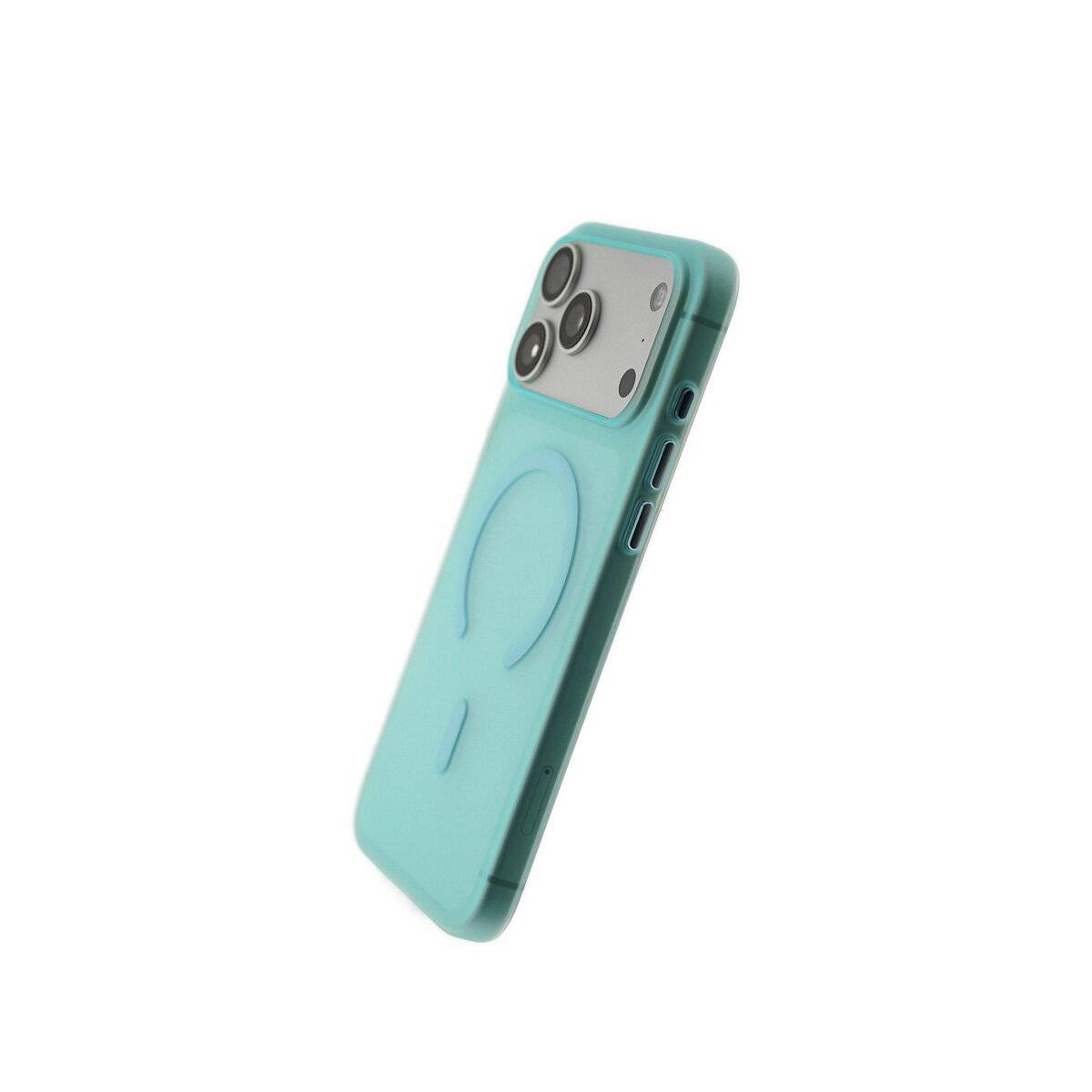 Dünne Handyhülle Bumper mit Magnetring kompatibel mit iPhone 17 Blau