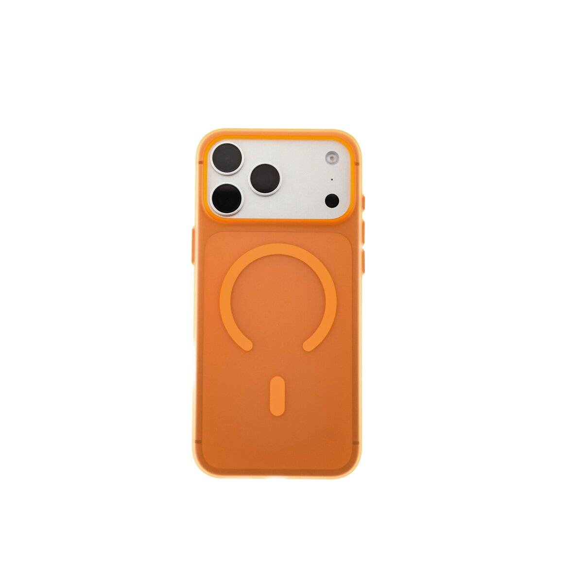 Dünne Handyhülle Bumper mit Magnetring kompatibel mit iPhone 17 Orange
