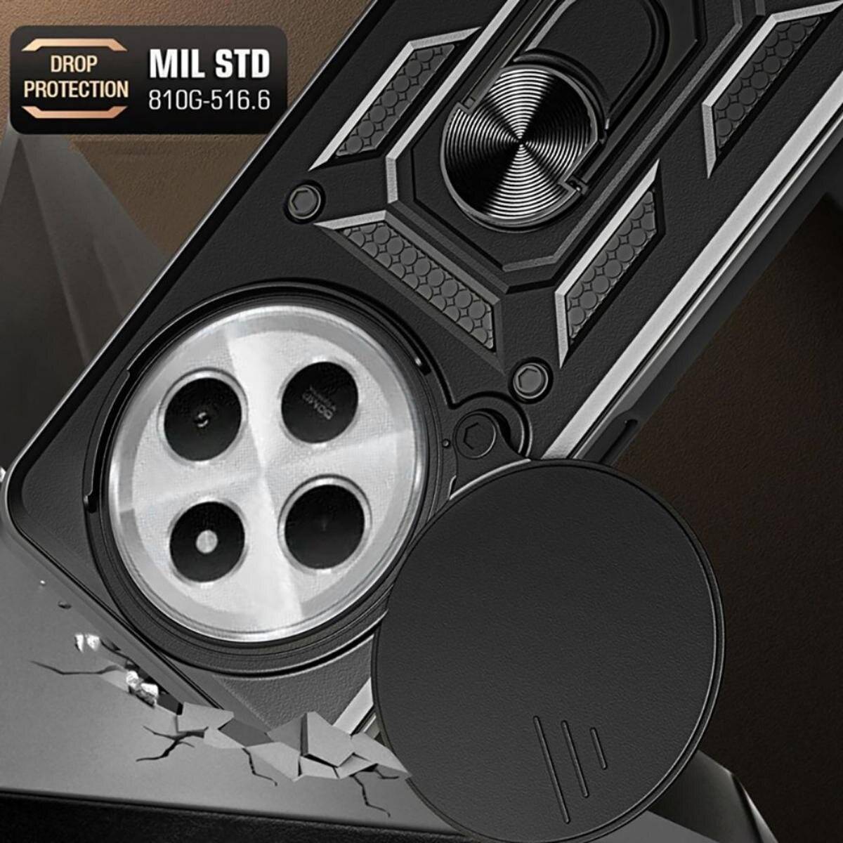 Tech-Protect CamShield Pro Hülle Xiaomi Redmi 14C / Poco C75 - Schwarz