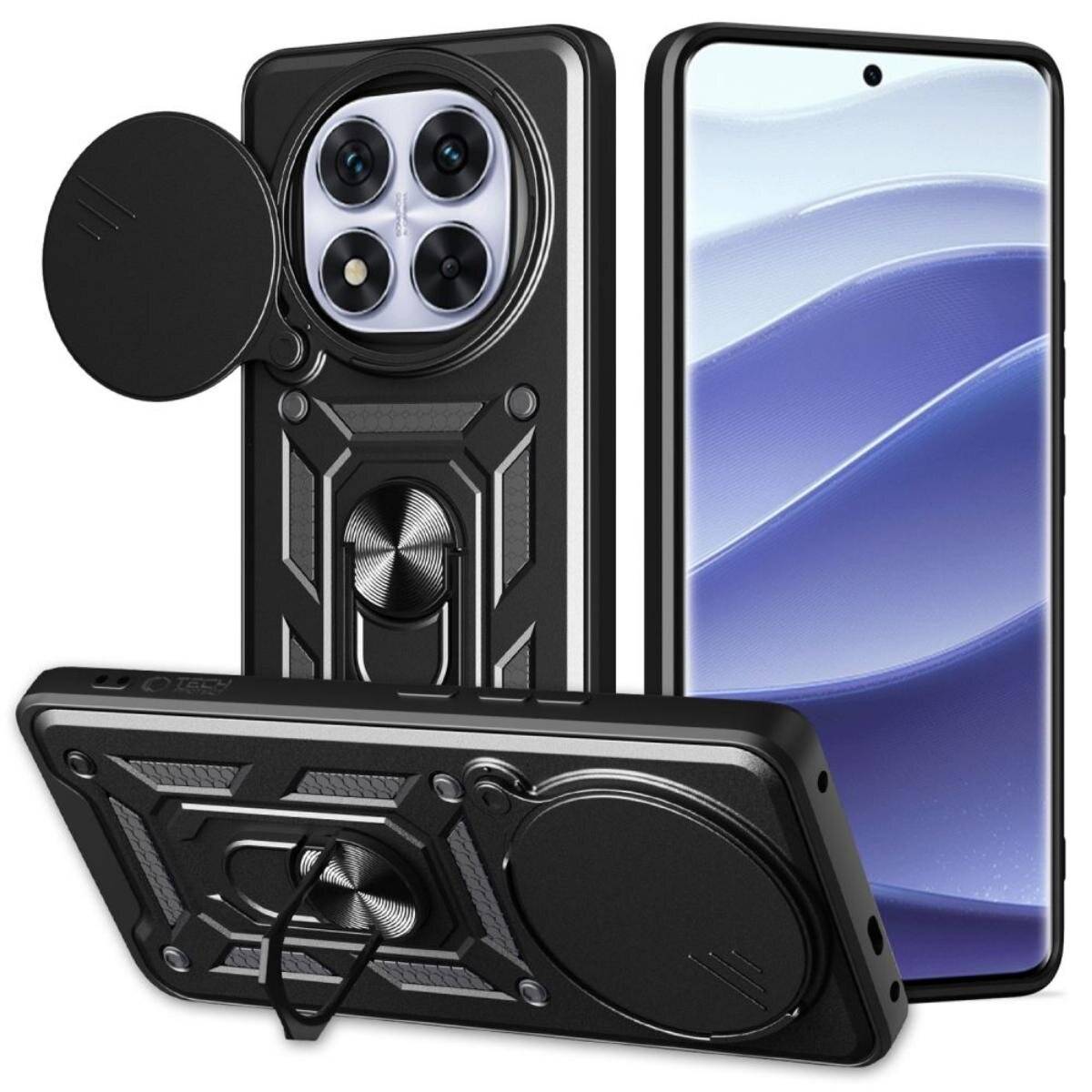 Tech-Protect CamShield Pro Case Xiaomi Redmi Note 14 5G / Poco X7 - Mattschwarz
