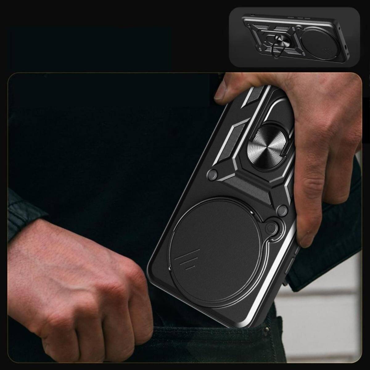 Tech-Protect CamShield Pro Case Xiaomi Redmi Note 14 5G / Poco X7 - Mattschwarz
