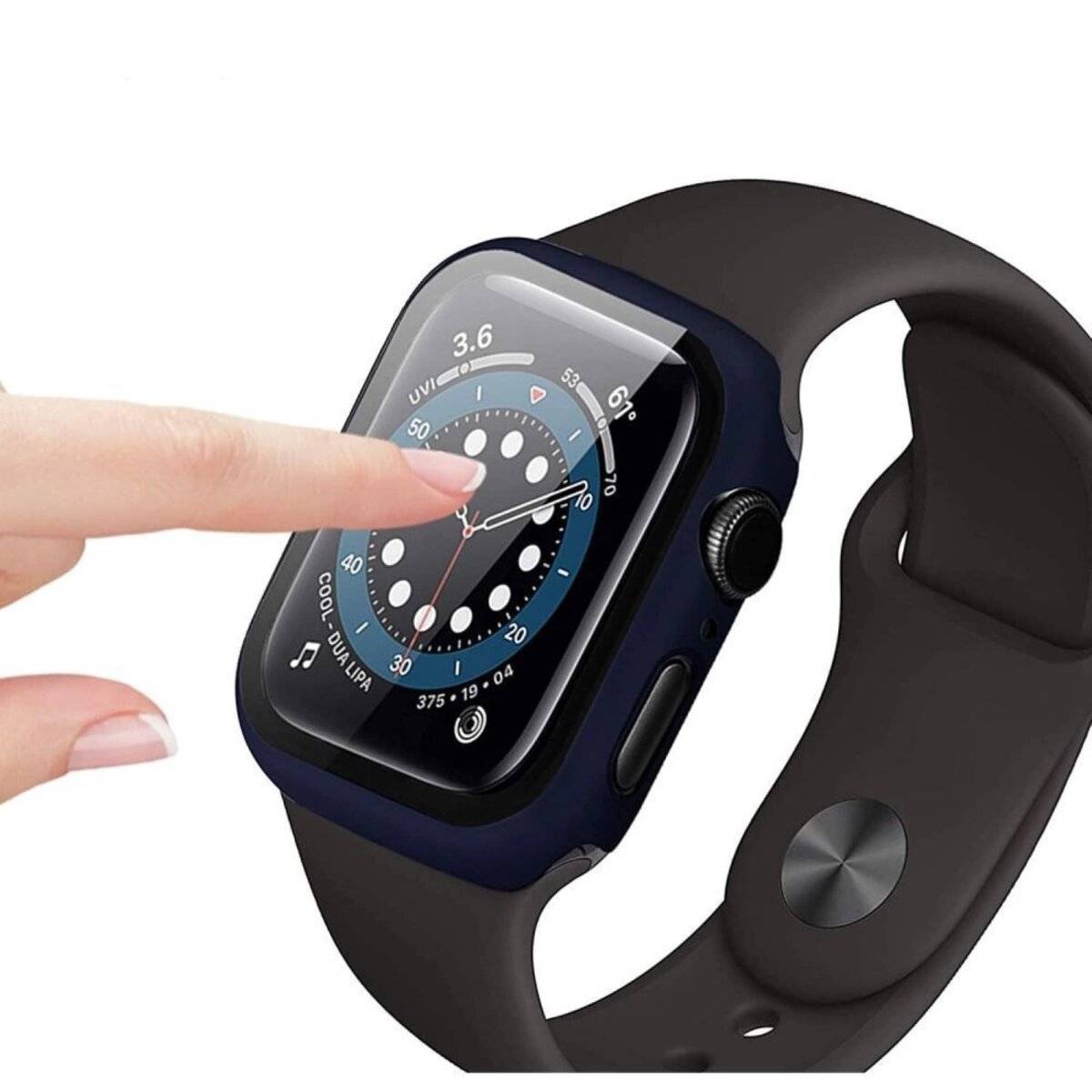 Smartwatch Schutzhülle Tech-Protect Defense360 aus Polycarbonat Kompatibel mit Apple Watch 7 (41 mm) – Transparent