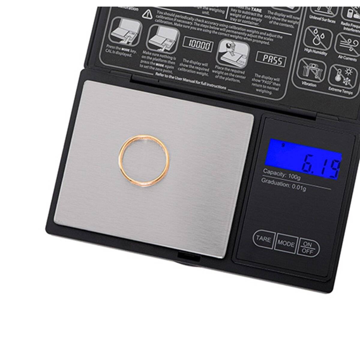 ADLER AD 3176 Präzisionswaage, Feinwaage für Schmuck, Gold, Labor & Küche