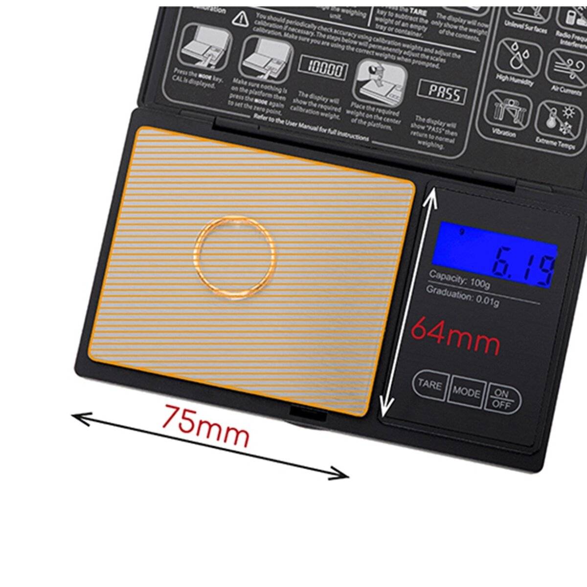 ADLER AD 3176 Präzisionswaage, Feinwaage für Schmuck, Gold, Labor & Küche